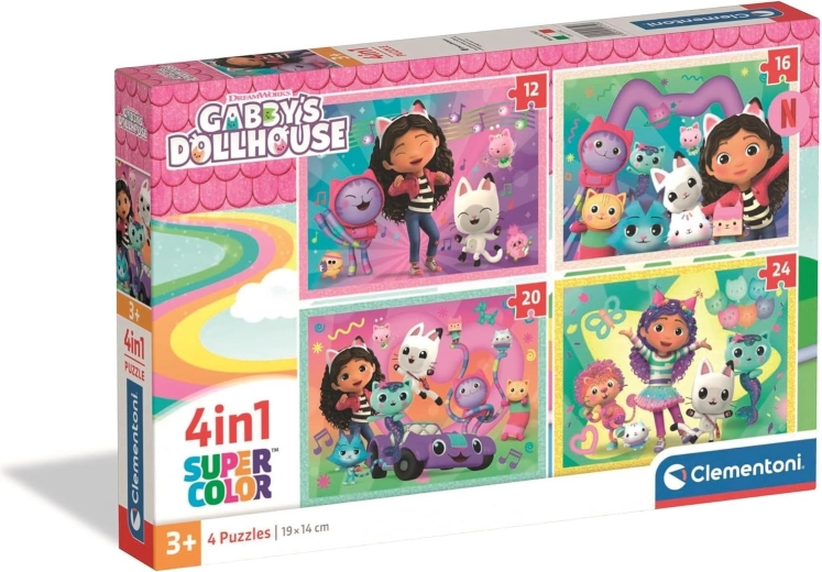 Puzzel CLEMENTONI Gabby’s Magisch Huis 4-in-1 (12–24 stukjes)