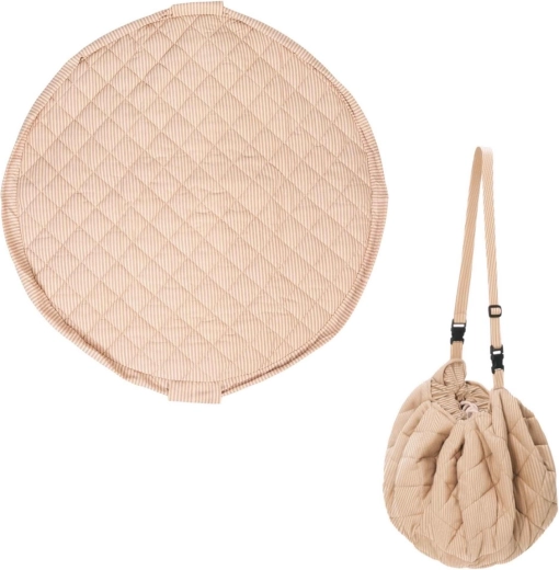 Play&Go Noomad Soft speelkleed en speelgoedzak stripes brown