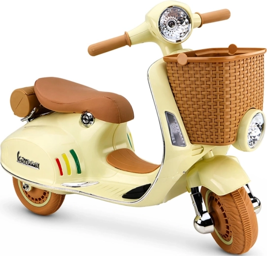 Elektrische kinderscooter Vespa beige