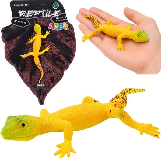 Realistische rubberen gouden gekko-figuur 15,5 cm