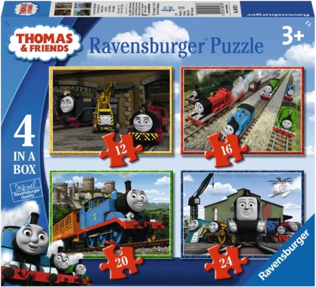 RAVENSBURGER Puzzel Thomas de Stoomlocomotief 4-in-1 (12,16,20,24 stukjes)