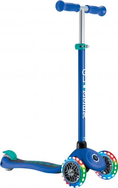 Globber kinderstep met drie wielen Primo Lights V2 met lichtgevende wielen Navy Blue