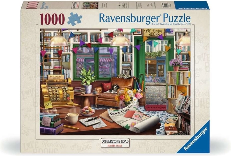 Ravensburger puzzel Cobblestone Road 3: Magische boekwinkel 1000 stukjes