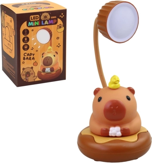 Schattige bureaulamp Capibara met flexibele hals op USB