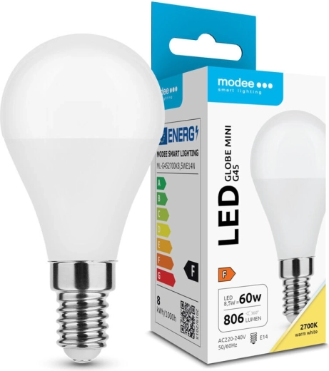 Modee LED-lamp Globe Mini G45 8,5 W E14, 806 lm, warm wit