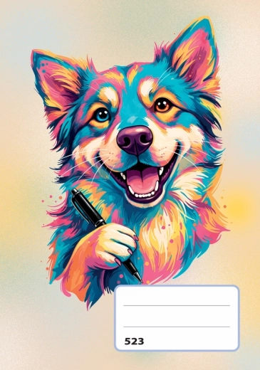 Gelijnd schrift A5 hond - 1 stuk
