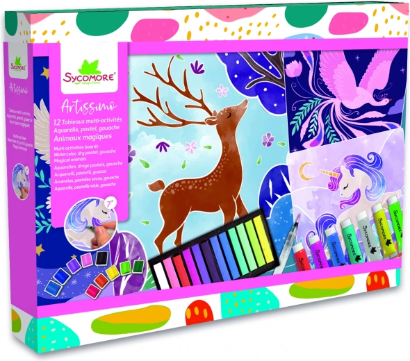Artissimo XXL creatieve set – aquarel, pastelkrijt en acrylverf: magische dieren