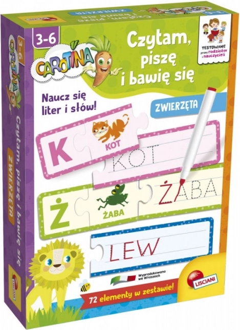 Educatieve set Carotina: ik lees, ik schrijf en ik speel - Dieren