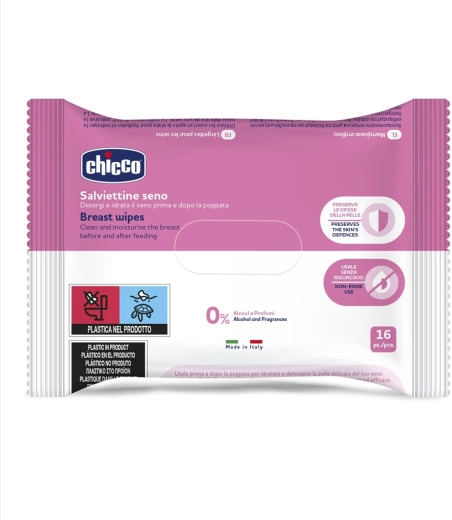Chicco reinigingsdoekjes voor de borsten 16 stuks