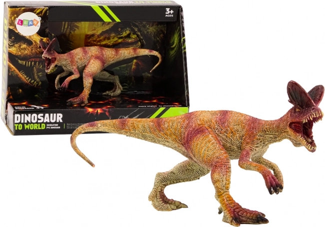 Verzamelbare dinosaurusfiguur dilophosaurus, rood, 1 stuk