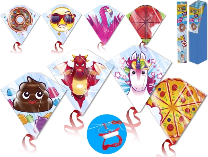 Vlieger voor kinderen 59 × 55 cm met verschillende motieven