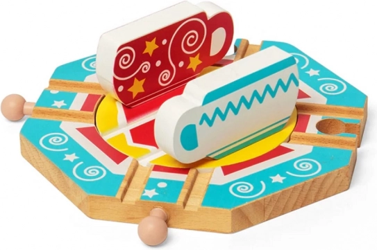 Bigjigs Rail Draaispoor met Theekopjes Motief