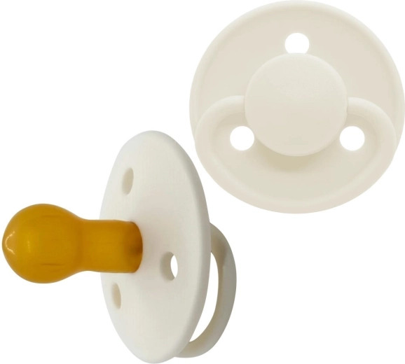 Mininor ronde fopspeen van latex Snowberry, 2 stuks, 0m+