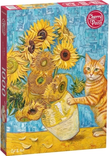 Cherry Pazzi puzzel Kat en kunst 1000 stukjes