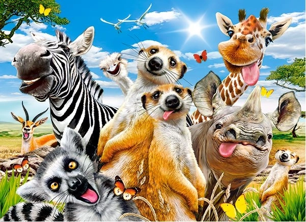 Puzzel 200 stukjes African Selfie