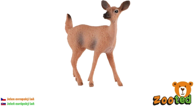 Figurine van een Europese hinde van kunststof, 7 cm