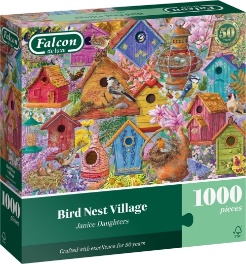 Falcon puzzel Vogelhuisjes 1000 stukjes
