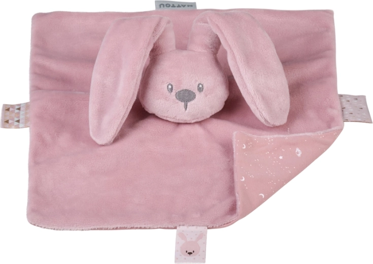 Nattou knuffeldoekje mini Lapidou Glow oudroze 28 cm