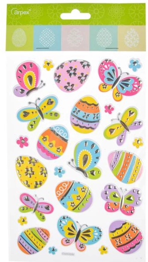 Verzilverd paasstickers