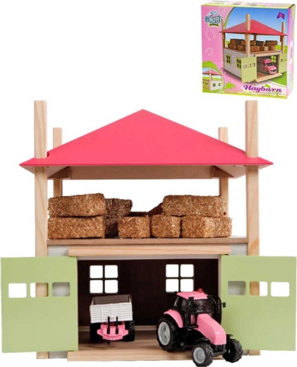 Kids Globe houten hooischuur en stal 2-in-1 1:32