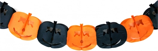 Papieren Halloween-slinger met pompoenen 4 m
