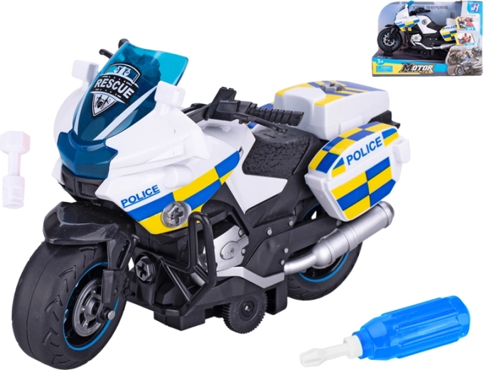 Politie schroefmotor op vliegwiel 22 cm