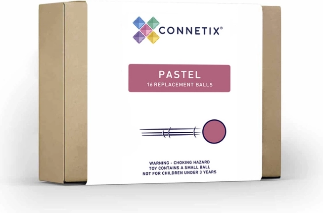 Set van 16 pastelgekleurde houten knikkers