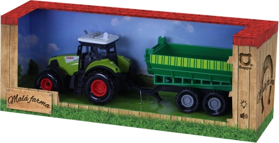 Kunststof tractor met geluid en licht met aanhanger – Mijn kleine boerderij
