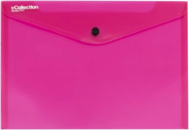 Documentenmap met drukknoop A5, roze – eCollection
