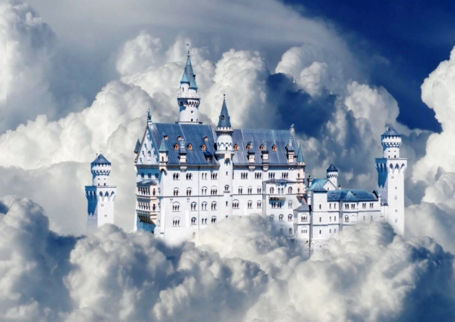 Bluebird puzzel kasteel Neuschwanstein in de wolken, 500 stukjes