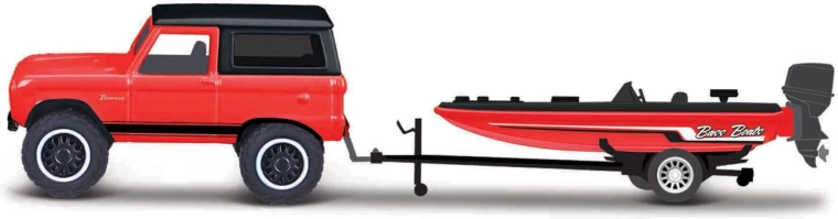 Maisto Design Tow & Go – 1966 Ford Bronco met aanhanger en motorboot 1:64