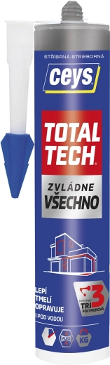 Universele lijm en kit 290 ml CEYS Total Tech zilver