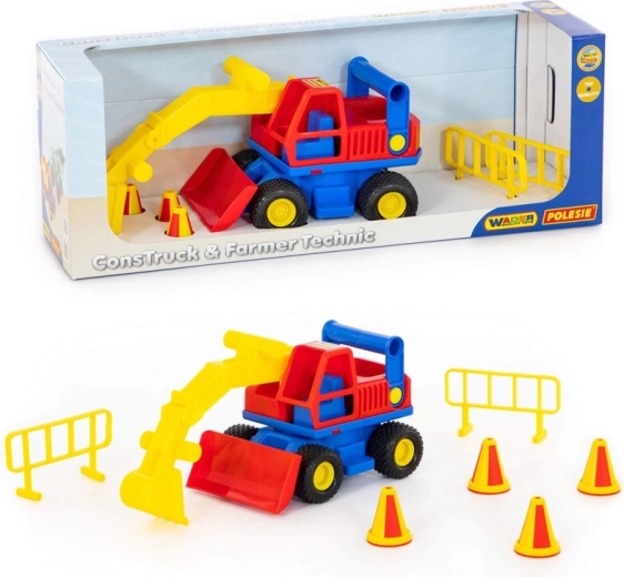 Mega graafmachine ConsTruck met rubberen banden van WADER