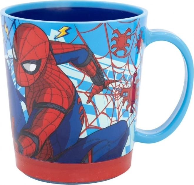 Plastic mok met antislipbodem met Spiderman-motief
