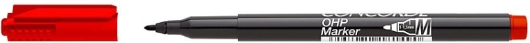 Permanente marker CONCORDE OHP M, rood