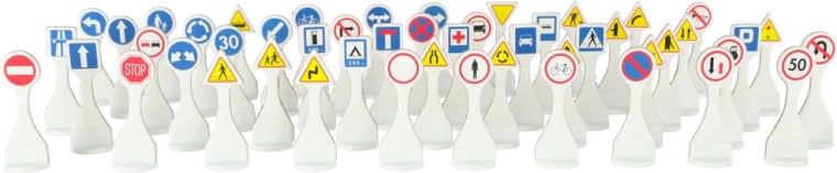 PEXI verkeersborden – educatieve set van 50 bekendste borden