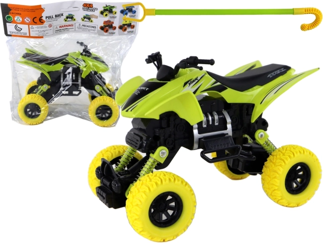 Kinderquad XC met rubberen wielen in groene kleur