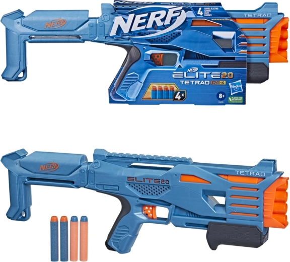 Nerf Elite 2.0 Tetrad QS-4 blaster voor darts