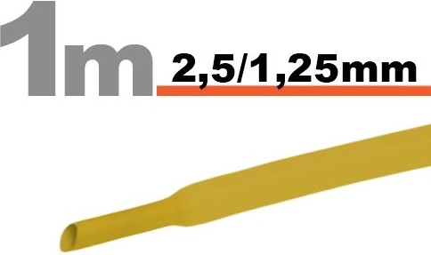 Gele krimpkous 2,5/1,25 mm