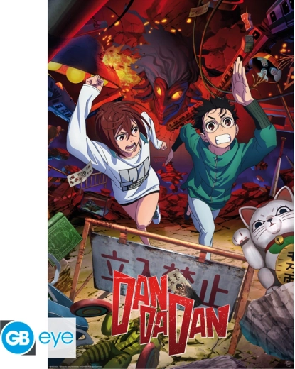 Dan Da Dan maxi poster 91,5 × 61 cm – key art Momo & Okarun - 1 stuk