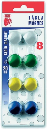Kleurmagneten 20 mm, 8 stuks – ICO