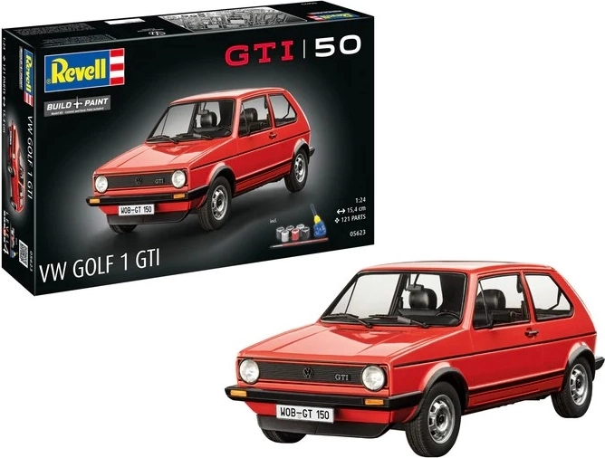 Plastic modelauto VW Golf I GTI 50 Years 1:24