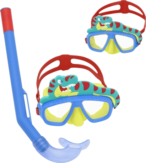 Bestway kinder snorkelset krokodil blauw