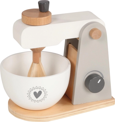 Houten kinderk keukenmixer met kom