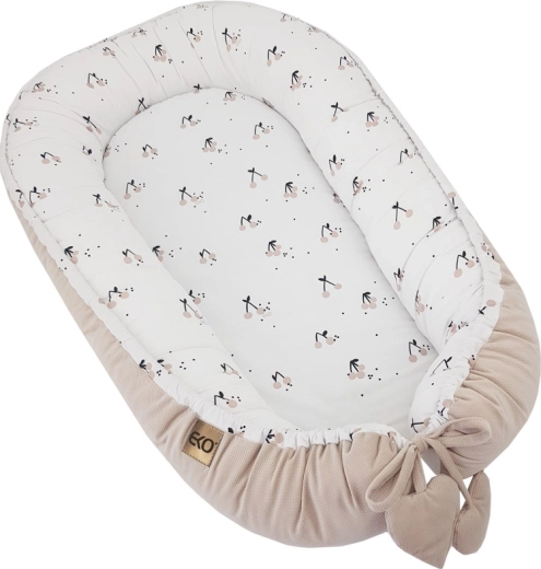 EKO babynest van katoen velvet Cherry 90 × 60 cm