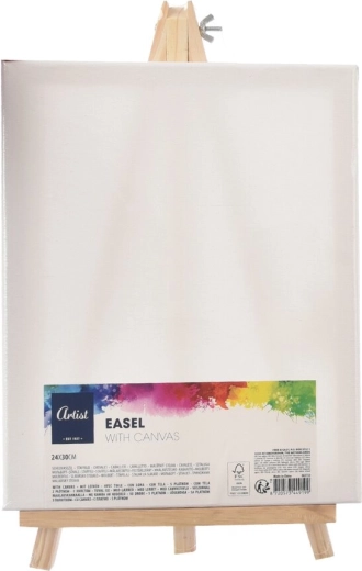 Schilderdoek met tafelmodel opvouwbare ezel 23 × 30 cm