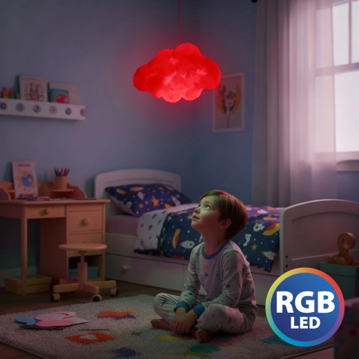 Magische wolkenlamp met 16 RGB-leds