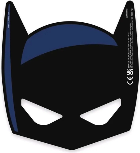 Carnavals papieren Batman-masker - set 6 stuks