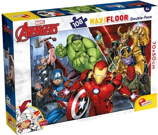 Lisciani Marvel maxi dubbelzijdige puzzel Avengers 108 stukjes