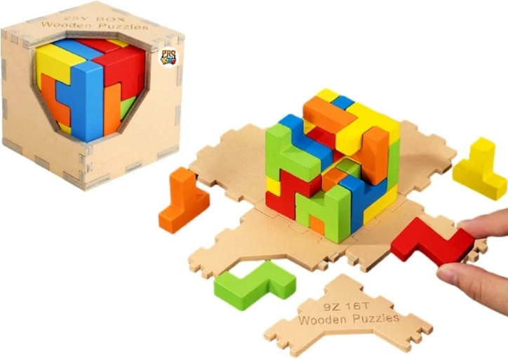Houten magische kubus – ruimtelijke puzzel